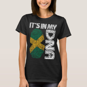 Camiseta Está no meu DNA jamaicano Flag Fingerprint BHM Afr