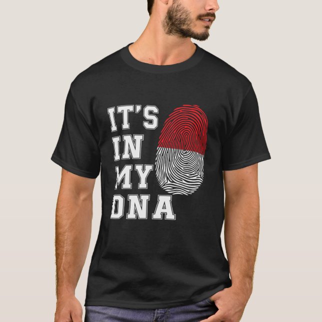Camiseta Está no meu DNA, Java Proud, Sinalizador Indonésia (Frente)