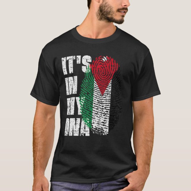 Camiseta Está no meu DNA Jordan Flag Jordanian (Frente)