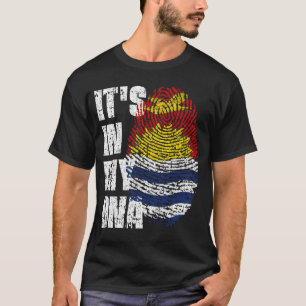 Camiseta Está no meu DNA Kiribati Flag Boy Gift