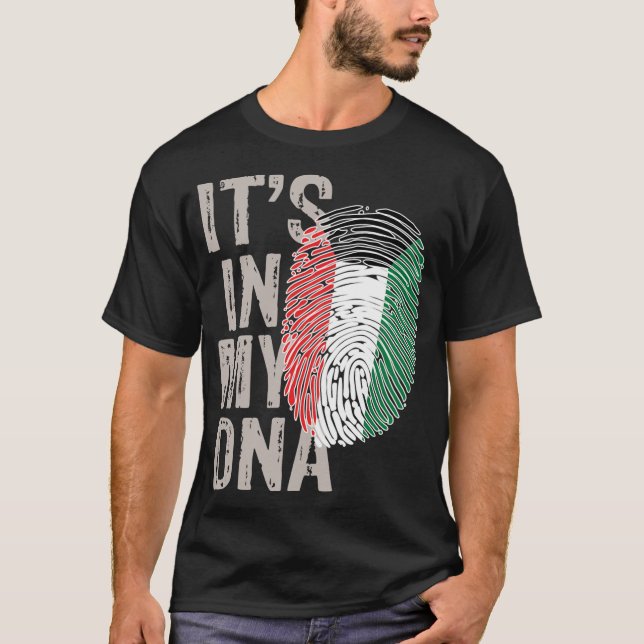 Camiseta está no meu DNA Kuwait impressão ama Kuwait Nat (Frente)