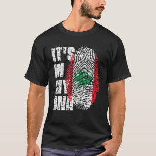 Camiseta Está no meu DNA Líbano Bandeira Libanesa
