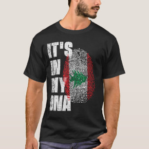Camiseta ESTÁ NO MEU DNA Líbano Flag