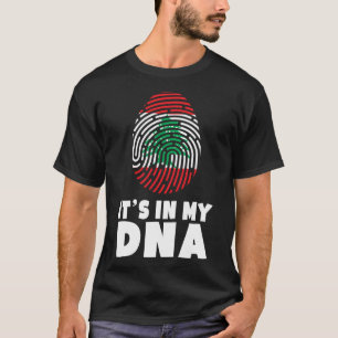 Camiseta Está no meu DNA Líbano Sinaliza Orgulho Libanês Or