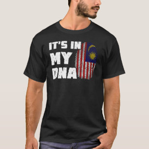 Camiseta Está no meu DNA Malásia Sinalizador Homens Impress