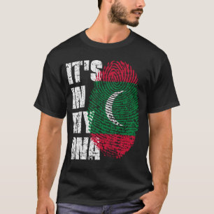 Camiseta Está no meu DNA Maldives Flag Boy presentes