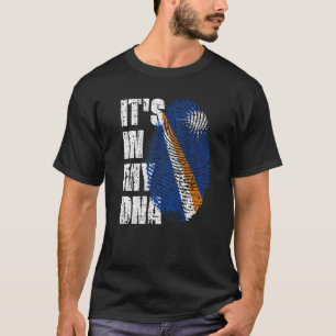 Camiseta Está no meu Dna Marshall Islands Flag Marshallese