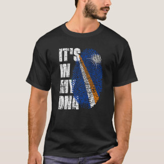 Camiseta Está no meu Dna Marshall Islands Flag Marshallese