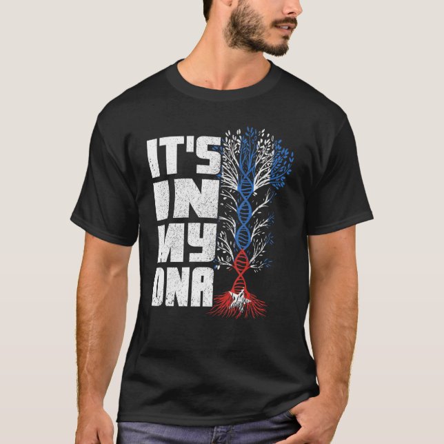 Camiseta Está no meu DNA Mens Meninas Crianças Fizeram Orgu (Frente)