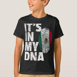 Camiseta Está No Meu Dna Mexicano Bandeira Do México Cinco