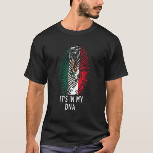 Camiseta Está no meu DNA mexicano Orgulhoso Bandeira do Méx