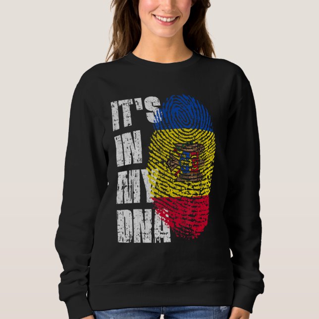 Camiseta Está No Meu Dna Moldávia Bandeira Moldovan (Frente)