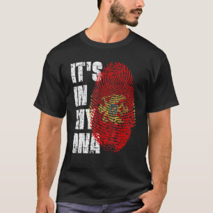 Camiseta Está No Meu Dna Montenegro Bandeira Montenegro