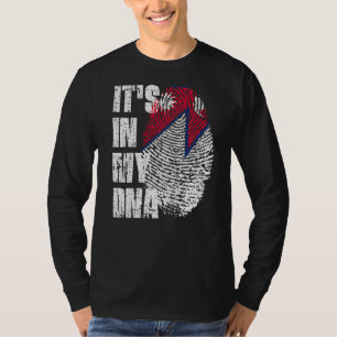 Camiseta Está no meu Dna Nepal Sinalizador Nepalês