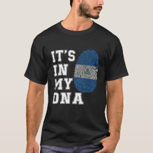 Camiseta Está no meu DNA Nicarágua Orgulhosa Bandeira Nicar