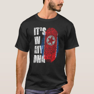 Camiseta Está no meu Dna North Korea Flag norte-coreano