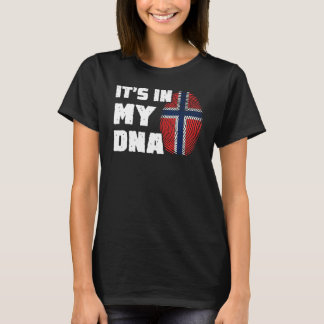 Camiseta Está no meu DNA, Noruega, Sinalizador Homens Impri