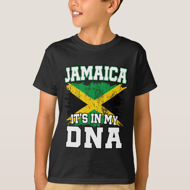 Camiseta Está no meu DNA, o Orgulho jamaicano Jamaica Flag  (Frente)