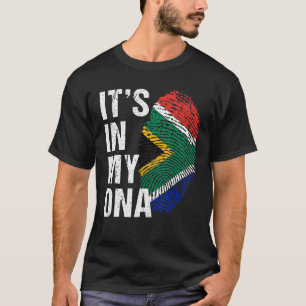 Camiseta Está no meu DNA Orgulho Sul-africano na áfrica do 