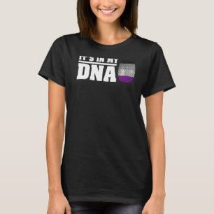 Camiseta Está No Meu Dna, Orgulhosa Bandeira Da Assexualida