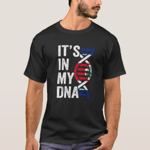 Camiseta Está no meu DNA Orgulhoso Raízes Costa Rica - Hisp