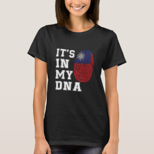 Camiseta Está no meu DNA Orgulhoso Taiwanês Bandeira de Tai