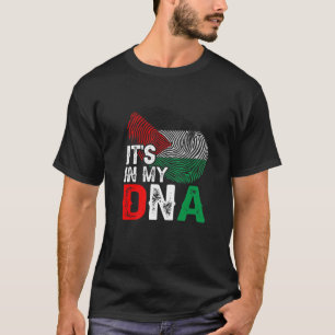 Camiseta Está no meu DNA Palestine Flag Fingerprint Patrio