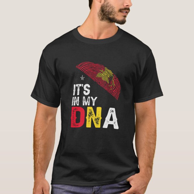 Camiseta Está no meu DNA Papua-Nova Guiné Sinalizador P (Frente)