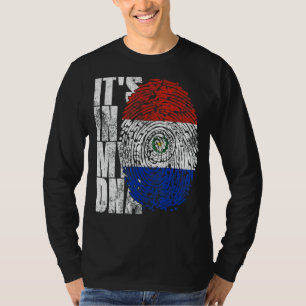 Camiseta Está no meu DNA paraguaio para homens paraguaios