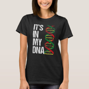Camiseta Está no meu DNA. Patrimônio Africano. Orgulho Negr