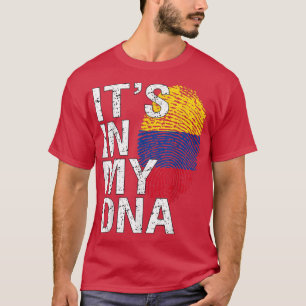 Camiseta Está no meu DNA Patriota Colúmbia Orgulhosa Colúmb