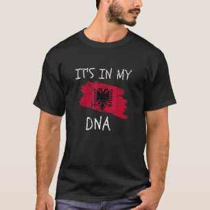 Camiseta Está no meu DNA Patriótico Albânia Bandeira do Paí