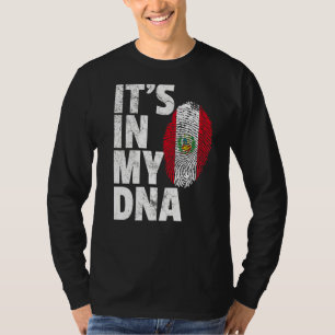 Camiseta Está no meu DNA, Peru, Bandeira Souvenir