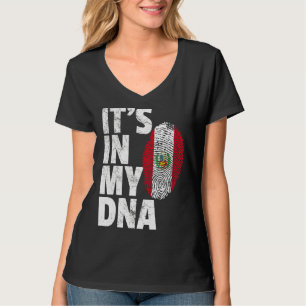 Camiseta Está no meu DNA, Peru, Bandeira Souvenir