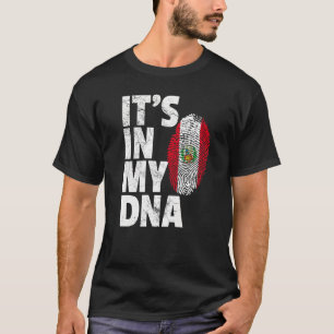 Camiseta Está no meu DNA, Peru, Bandeira Souvenir