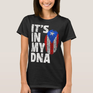 Camiseta Está no meu DNA, Porto Rico, Homem de Bandeira Riq