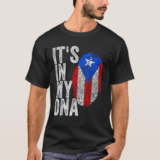 Camiseta Está no meu DNA, Porto Rico, Sinaliza os Homens do