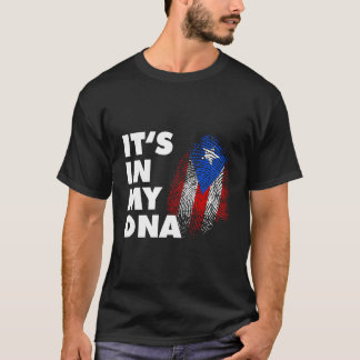 Camiseta Está No Meu Dna Puerto Rico Impressão Digital Bori