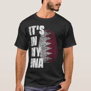 Camiseta ESTÁ NO MEU DNA Qatar Flag