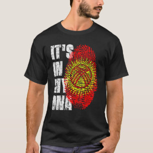 Camiseta Está No Meu Dna Quirguistão Sinalizador Quirguistã