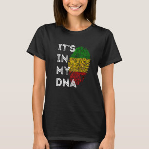 Camiseta Está no meu DNA Rasta Reggae Roota Orgulho jamaica