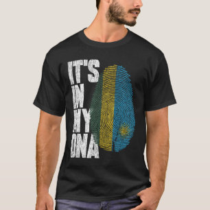Camiseta Está no meu DNA Rwandan Ortodia Bandeira Ruanda