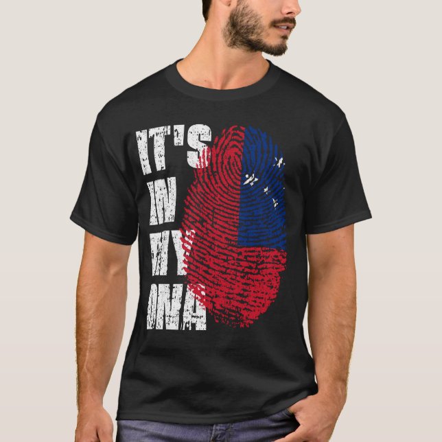 Camiseta Está no meu DNA Samoa Flag Boy Gift (Frente)