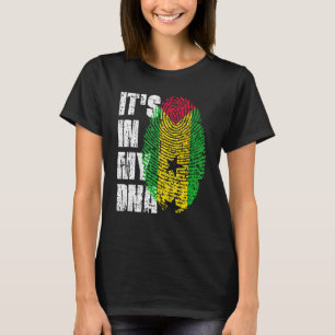 Camiseta Está No Meu Dna São Tomé E Príncipe Bandeira São T