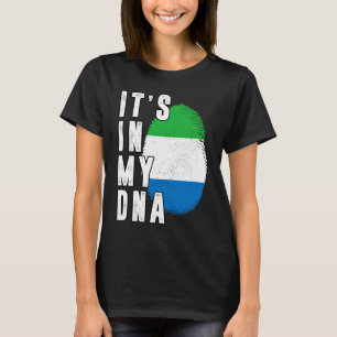Camiseta Está no meu DNA, Serra Leoa, Orgulhosa Pavilhão Na