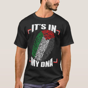Camiseta Está no meu DNA Sinalizador da Palestina Árabe Pal