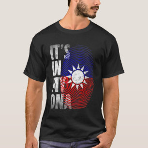 Camiseta Está no meu DNA Sinalizador do Orgulho Taiwan Taiw