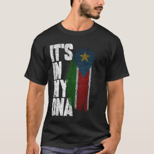 Camiseta Está no meu DNA Sudão do Sul Orgulhoso Sudão do Su