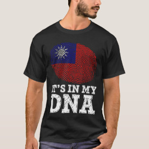 Camiseta Está no meu DNA Taiwan Orgulhoso Bandeira Asiática