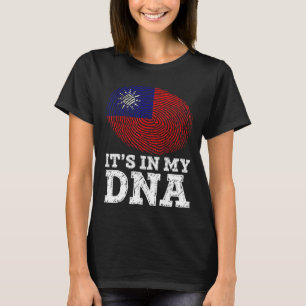 Camiseta Está no meu DNA Taiwan Orgulhoso Bandeira Asiática